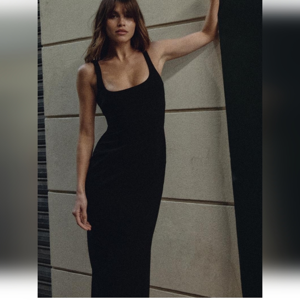 Zara Black Midi Dress